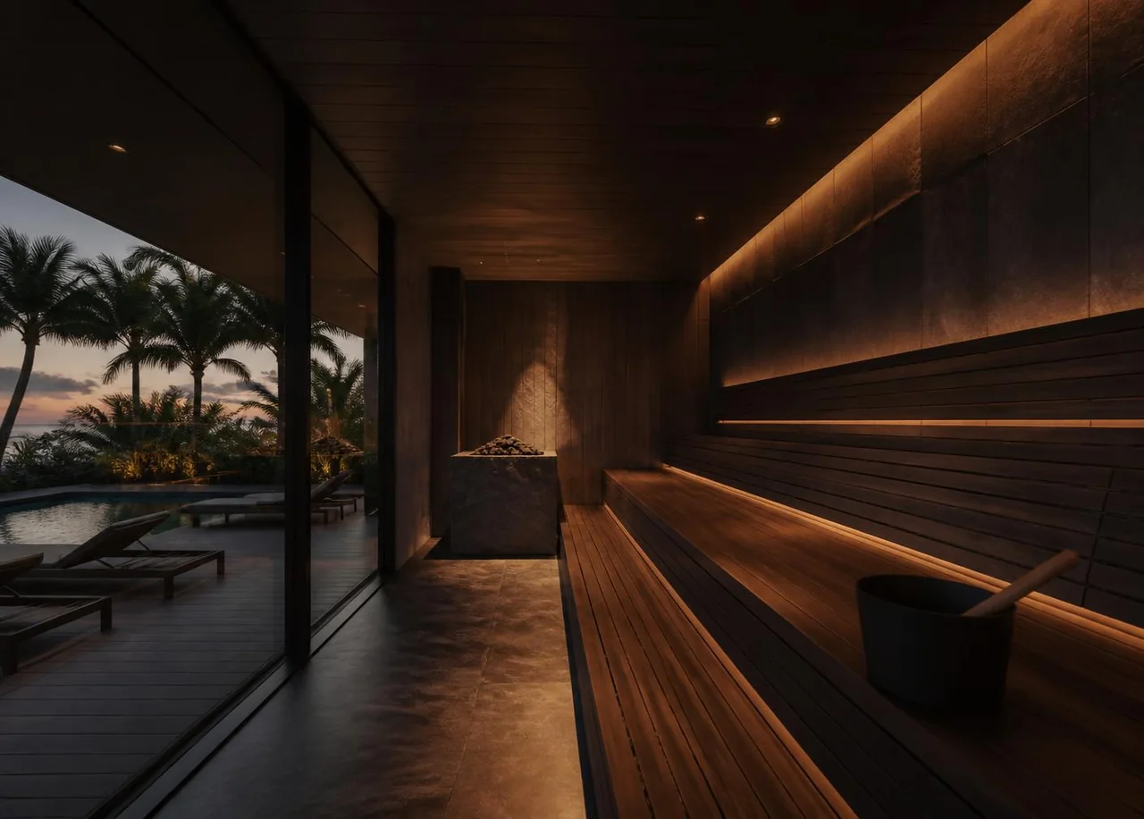 Hospitality sauna concept for a hotel or resort wellness area